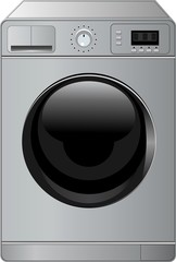 Vector illustration of a realistic washing machine