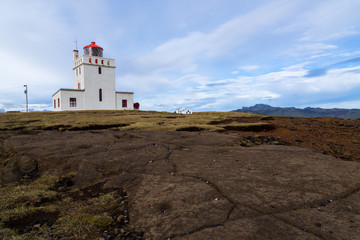 Fototapeta na wymiar Leuchtturm bei Vik in Island