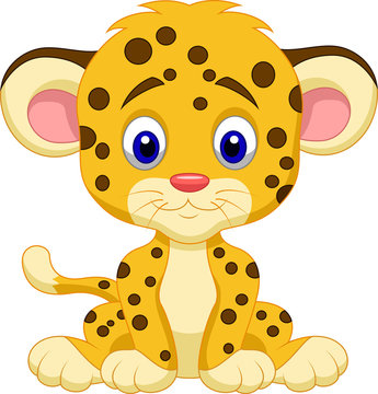 Baby leopard cartoon