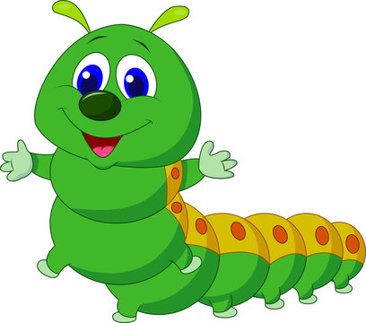 Cute caterpillar cartoon