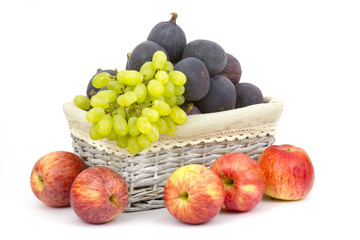 fresh fruits in a basket