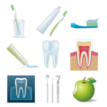 Dental icon set