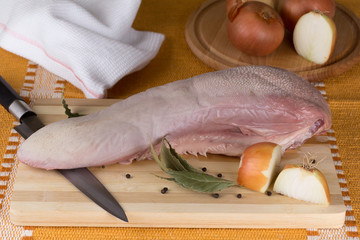 Raw beef tongue