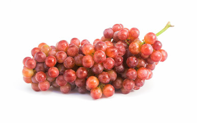 Red grapes fresh with water drops
