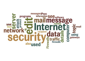 internet security text cloud