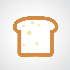 Bread icon isolated on white background