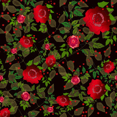 Floral seamless pattern rose