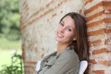 Beautiful woman relaxing on week-end