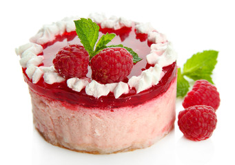 Delicious berry Cake isolated on white