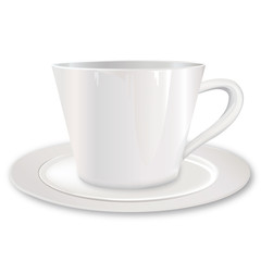 China white cup. blanck mug vector illustration.