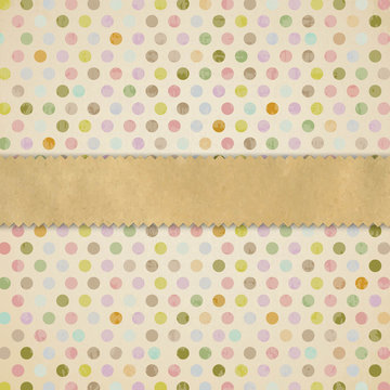 Retro Texture With Paper Ribbon