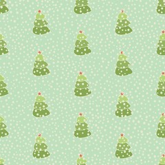christmas tree retro seamless background