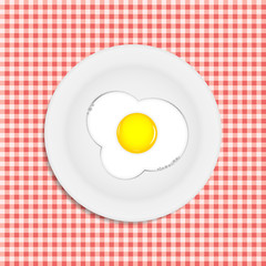 Fried eggs vector illustration