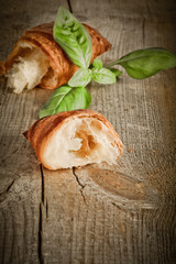 Fresh baked croissants 