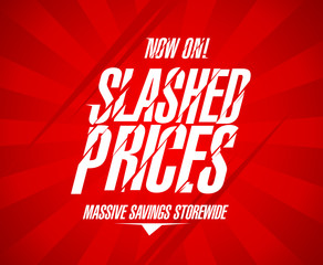 Slashed prices design template.