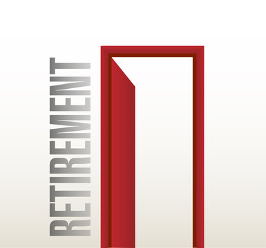 Retirement Door Open Illustration Design