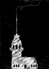 Maiden Tower Drawing