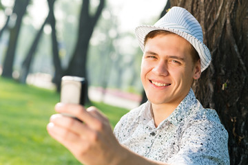 young man with a cell phone
