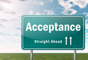 Highway Signpost "Acceptance"
