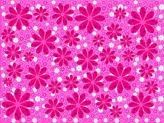 Pink Flower Art Pattern
