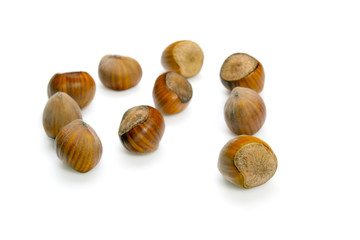 Nuts isolated on white background.