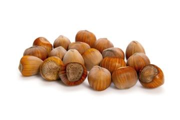 Nuts isolated on white background.