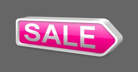 pink sale glossy metal arrow button