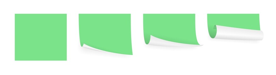 light green adhesive papers