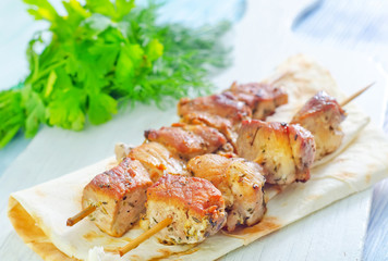 kebab on lavash