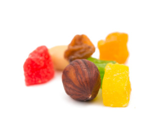 candied fruit isolated
