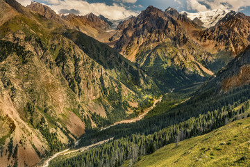nature landscape rocky mountains  Central Asia