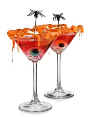 Tuinposter Two Halloween cocktails with eyes © Mariyana M