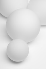 White spheres