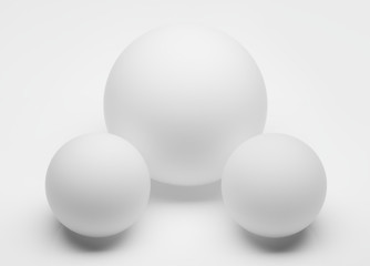 White spheres