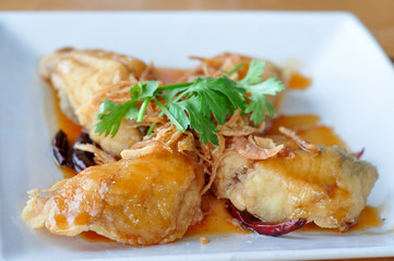 Fried fish.