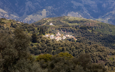 Obraz premium Mountains on Crete with church
