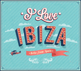 Vintage greeting card from Ibiza - Spain. - 56608098