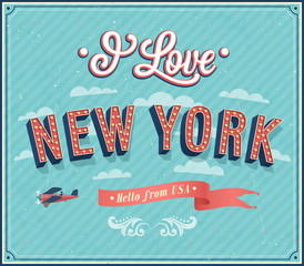 Vintage greeting card from New York - USA. - 56608416