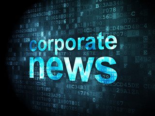 News concept: Corporate News on digital background