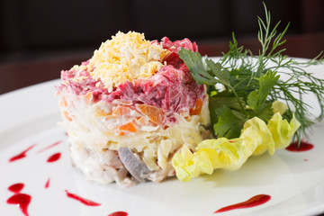 Russian herring salad