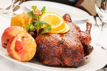 Christmas roast goose