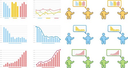 Set of elements for developing creative colorfull infographics