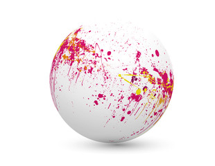 sphère taches rouge