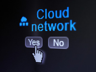 Cloud computing concept: Cloud Network icon and Cloud Network on