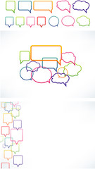 Vector set of various speech bubbles