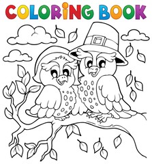 Fototapeta premium Coloring book Thanksgiving image 5