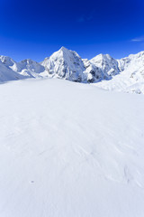 Snow-capped peaks of the Italian Alps
