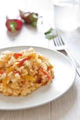 Risotto with peppers