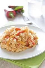 Risotto with peppers