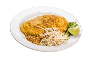 Thai omelette with shrimps